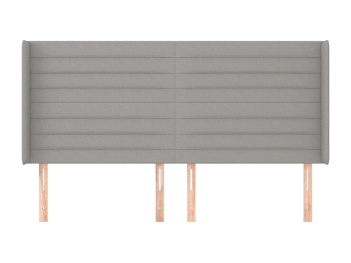 Hoofdbord | Hoofdeinde met randen 163x16x118/128 cm stof lichtgrijs