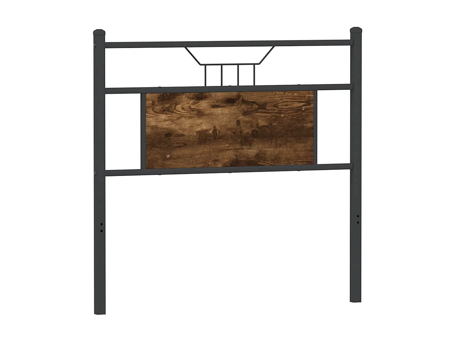 Mueble cabecero | Cabezal de cama | Cabecero de madera de ingeniería y acero roble ahumado 80 cm