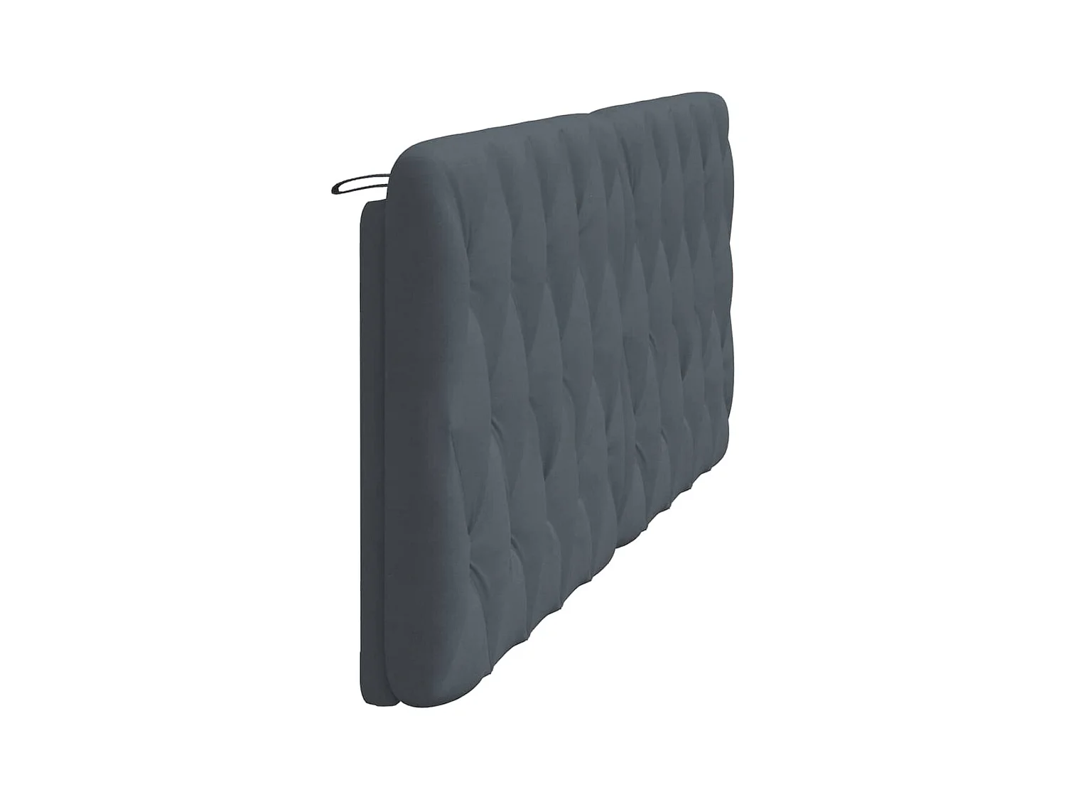Tête de lit | Coussin de tête de lit | Tête de lit décoratif gris foncé 200 cm velours