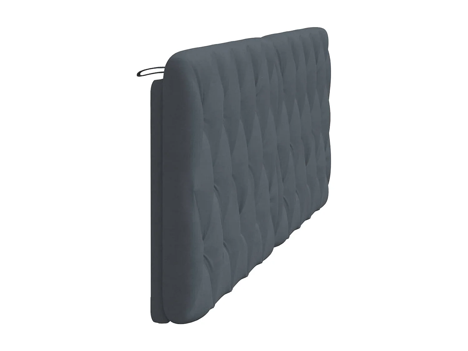 Tête de lit | Coussin de tête de lit | Tête de lit décoratif gris foncé 200 cm velours