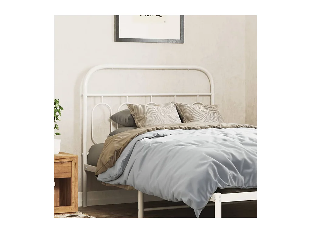 Mueble cabecero | Cabezal de cama | Cabecero de metal blanco 107 cm