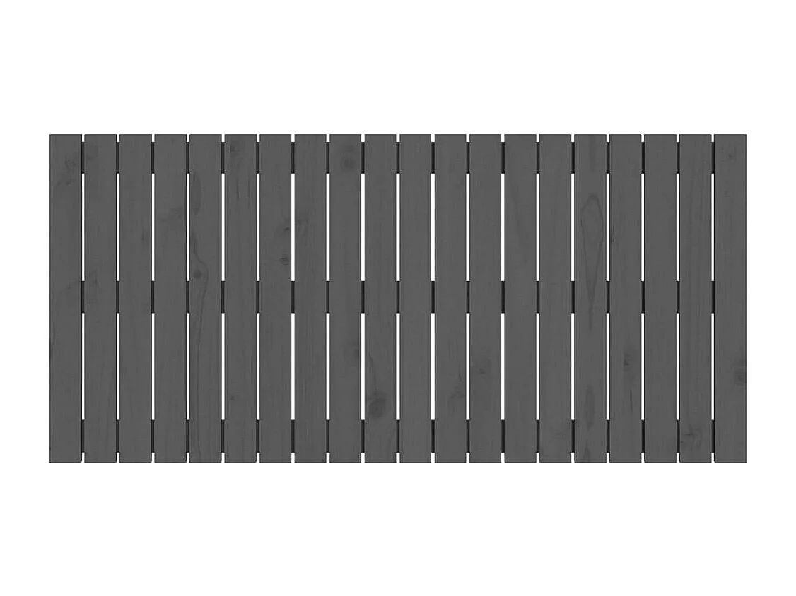 Tête de lit murale | Panneau de tête pour lit Moderne  Gris 127,5x3x60 cm Bois massif de pin