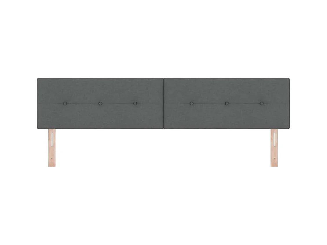 Cabecero | Cabezal de Cama | Mueble cabecero con cabecera Manual Gris oscuro 200 cm tela