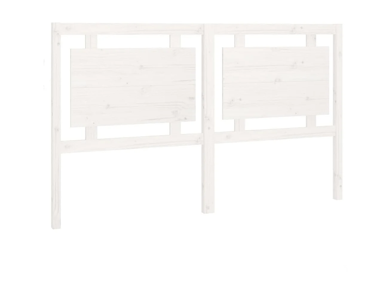 Hoofdbord | Hoofdeinde 165,5x4x100 cm massief grenenhout wit