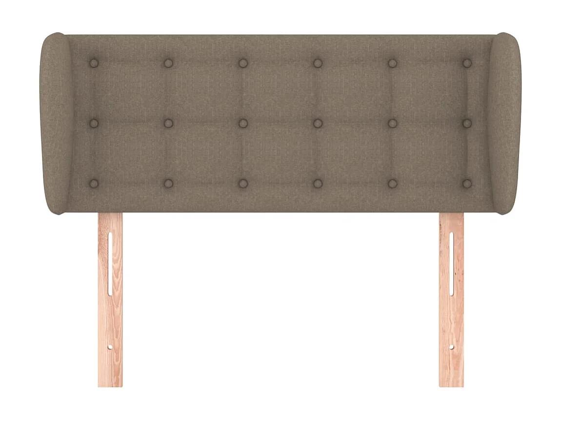 Tête de Lit | Panneau de tête pour lit Moderne avec oreilles Taupe 83x23x78/88 cm Tissu