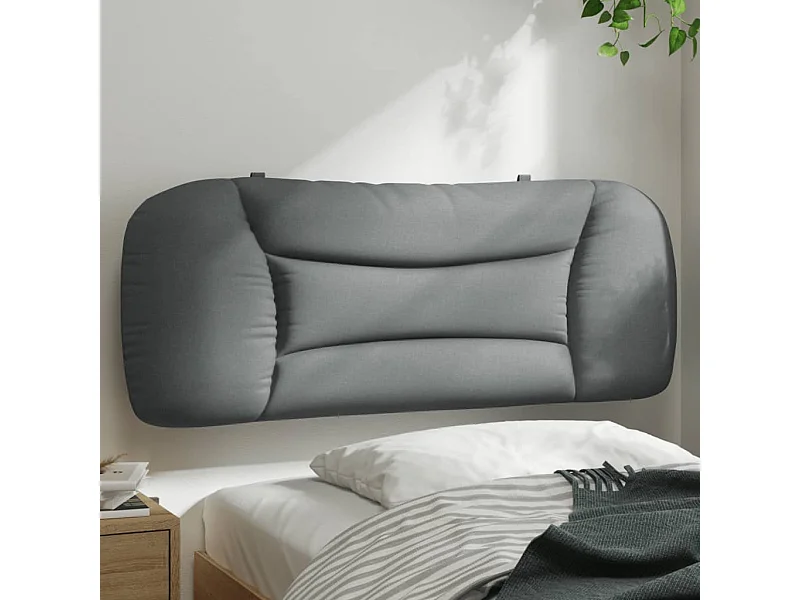 Tête de lit | Coussin de tête de lit | Tête de lit décoratif gris clair 100 cm tissu