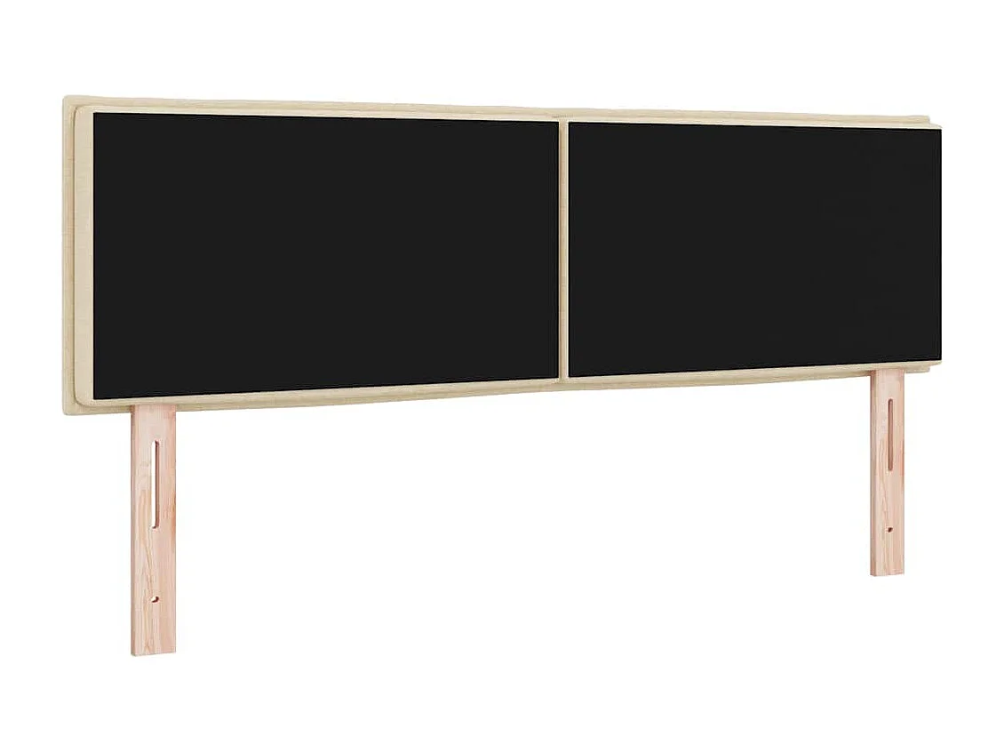 Tête de Lit | Panneau de tête pour lit Moderne Hauteur réglable Manuel Crème 160 cm tissu