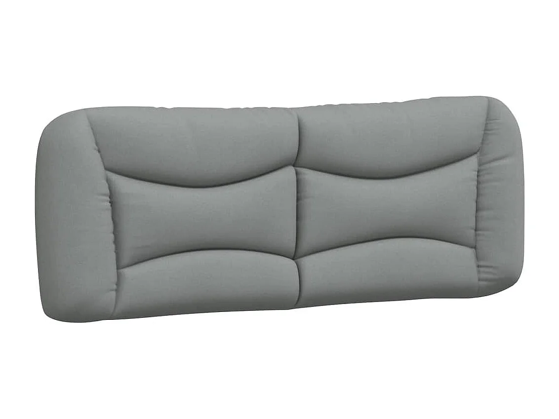 Cabecero de Cama | Cabezal de cama | Mueble de cabecero acolchado Hvar tela gris claro 140 cm