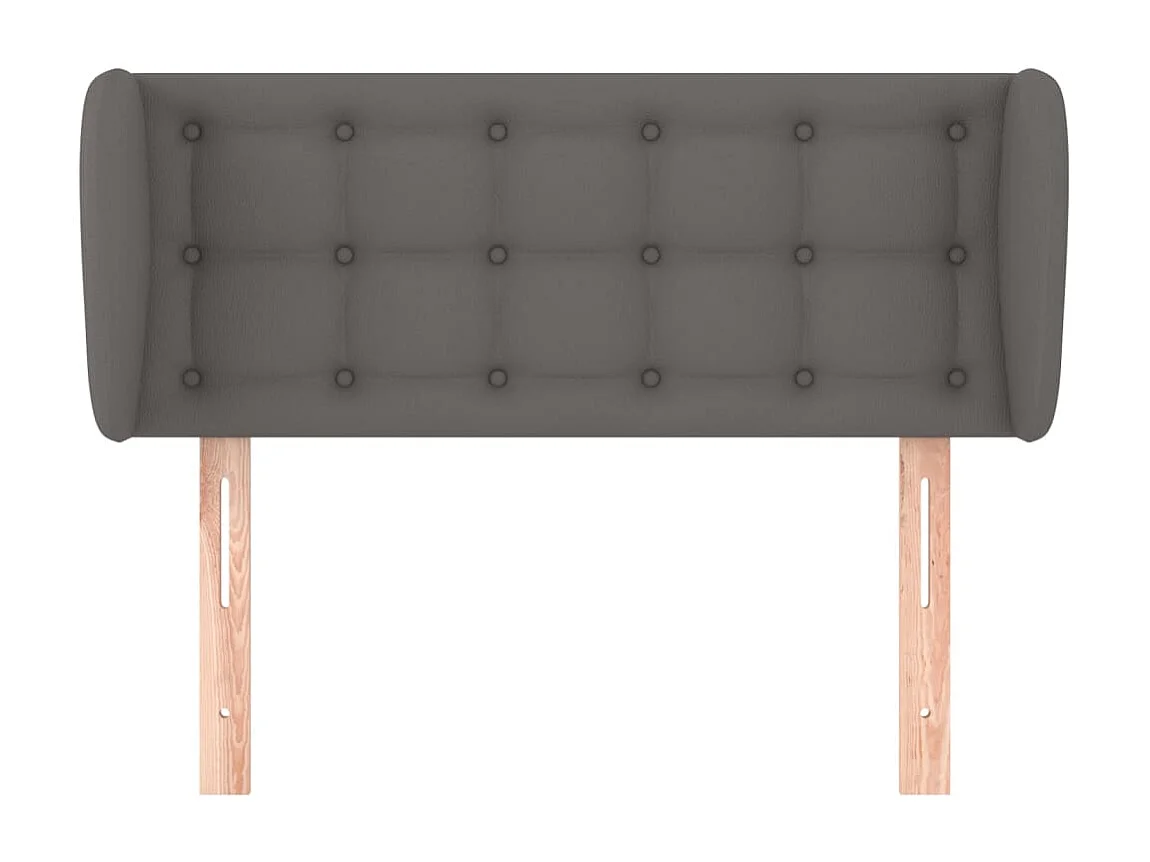 Tête de Lit | Panneau de tête pour lit Moderne avec oreilles Gris 103x23x78/88 cm Similicuir