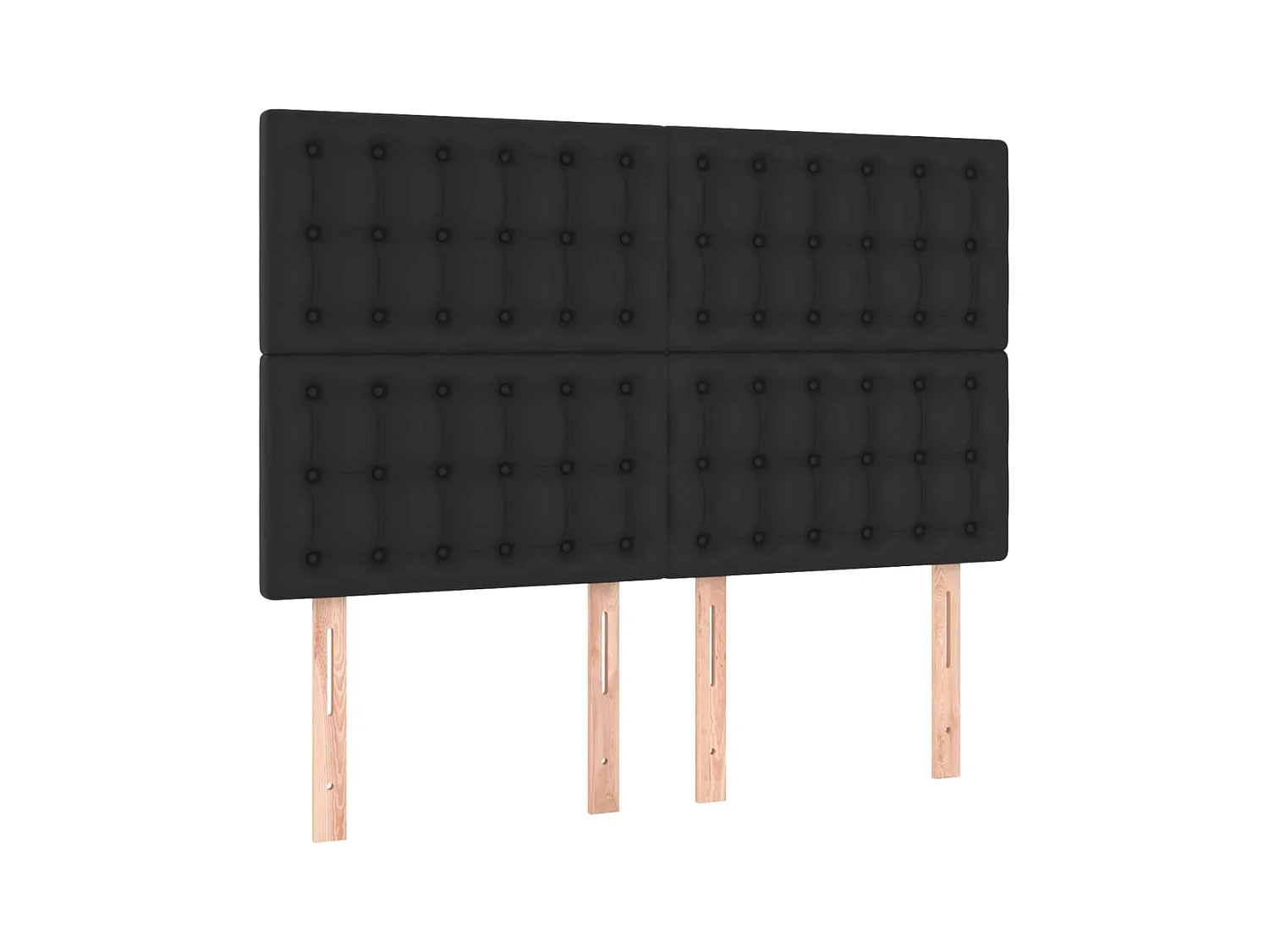 Tête de Lit | Panneau de tête pour lit Moderne à LED Noir 144x5x118/128 cm Similicuir