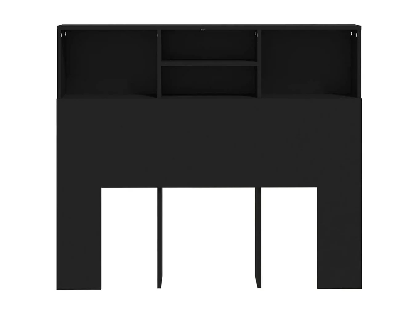 Tête de Lit avec rangement | Armoire de tête de lit Noir 120x19x103,5 cm