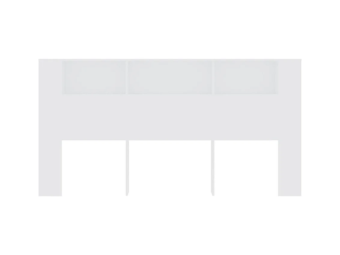 Cabecero de Cama | Cabezal de Cama | Mueble cabecero blanco 200x18,5x104,5 cm