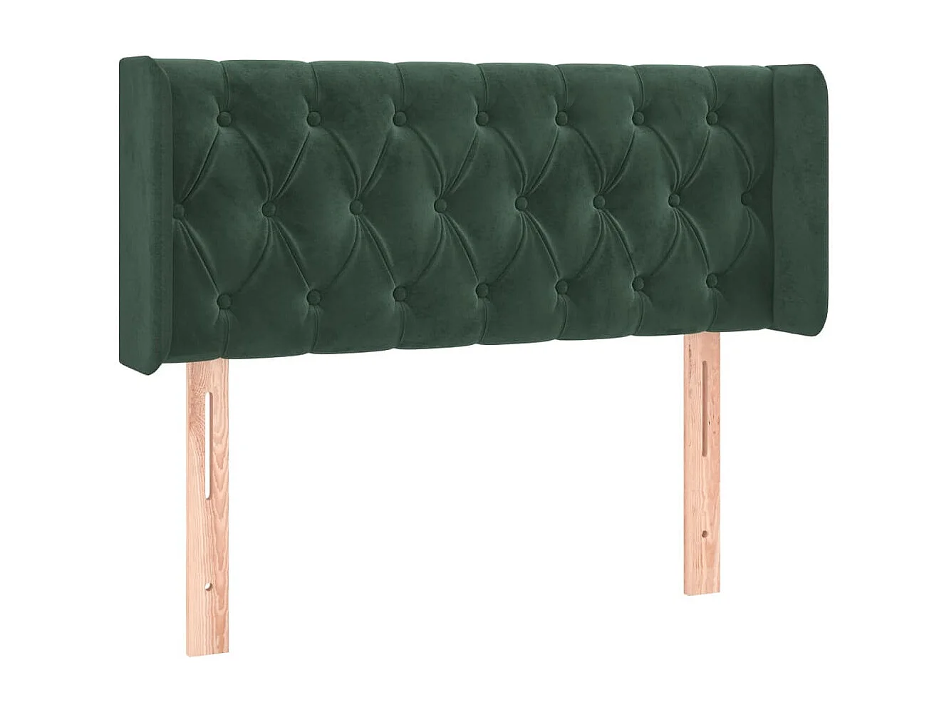 Hoofdbord | Hoofdeinde LED 93x16x78/88 cm fluweel donkergroen