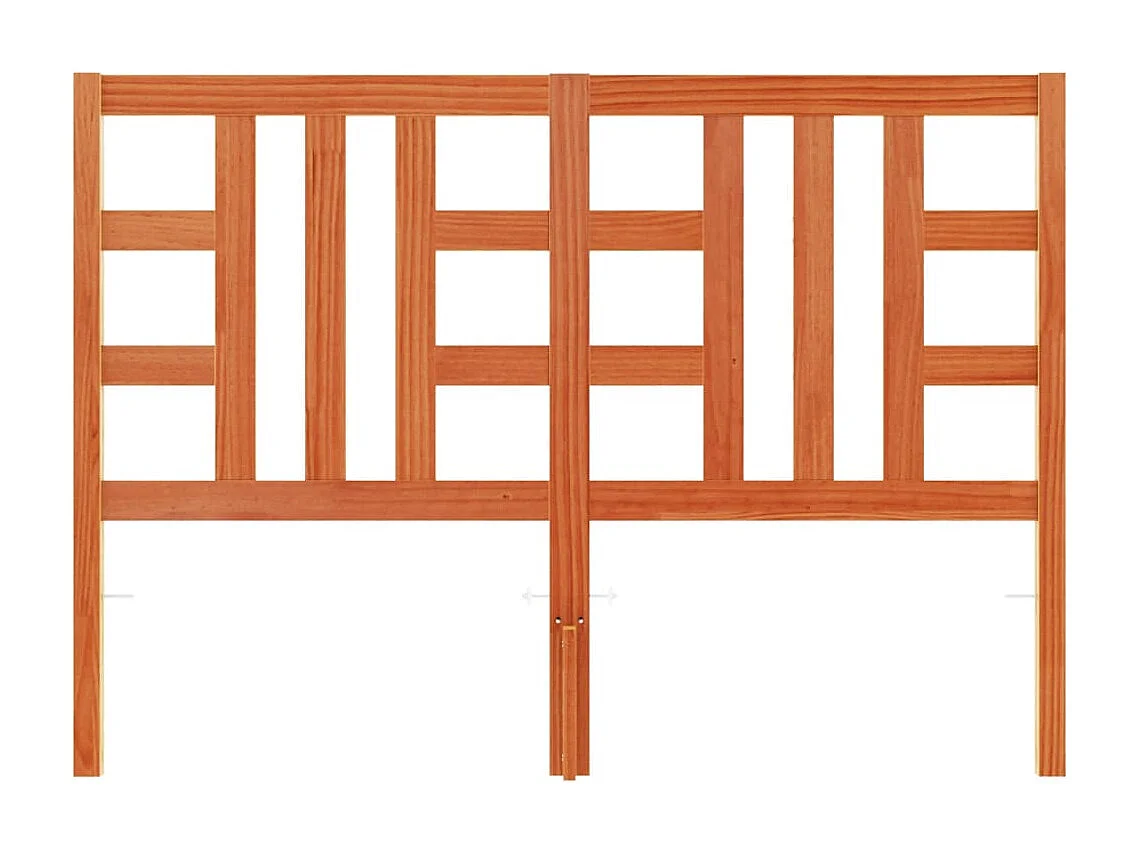 Tête de Lit | Panneau de tête pour lit Moderne cire marron 150 cm bois massif de pin