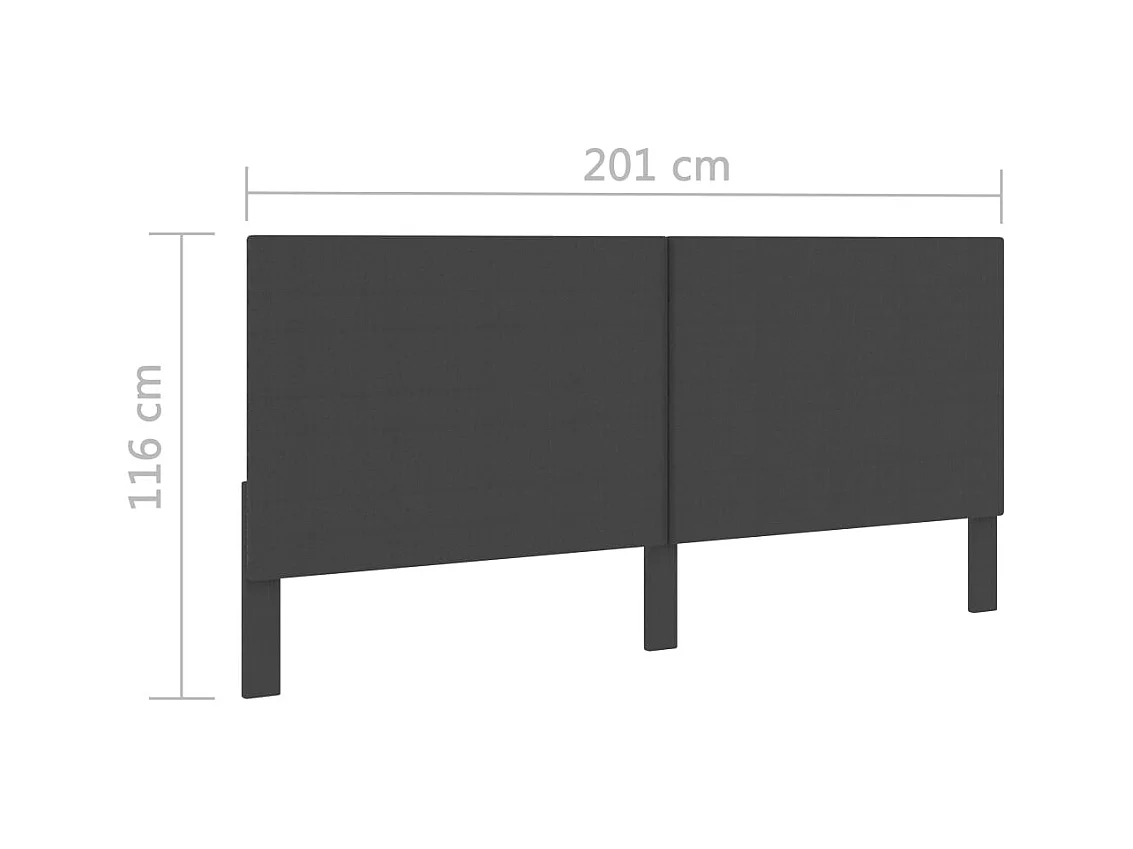Mueble cabecero | Cabezal de cama | Cabecero de tela gris oscuro 200x200 cm