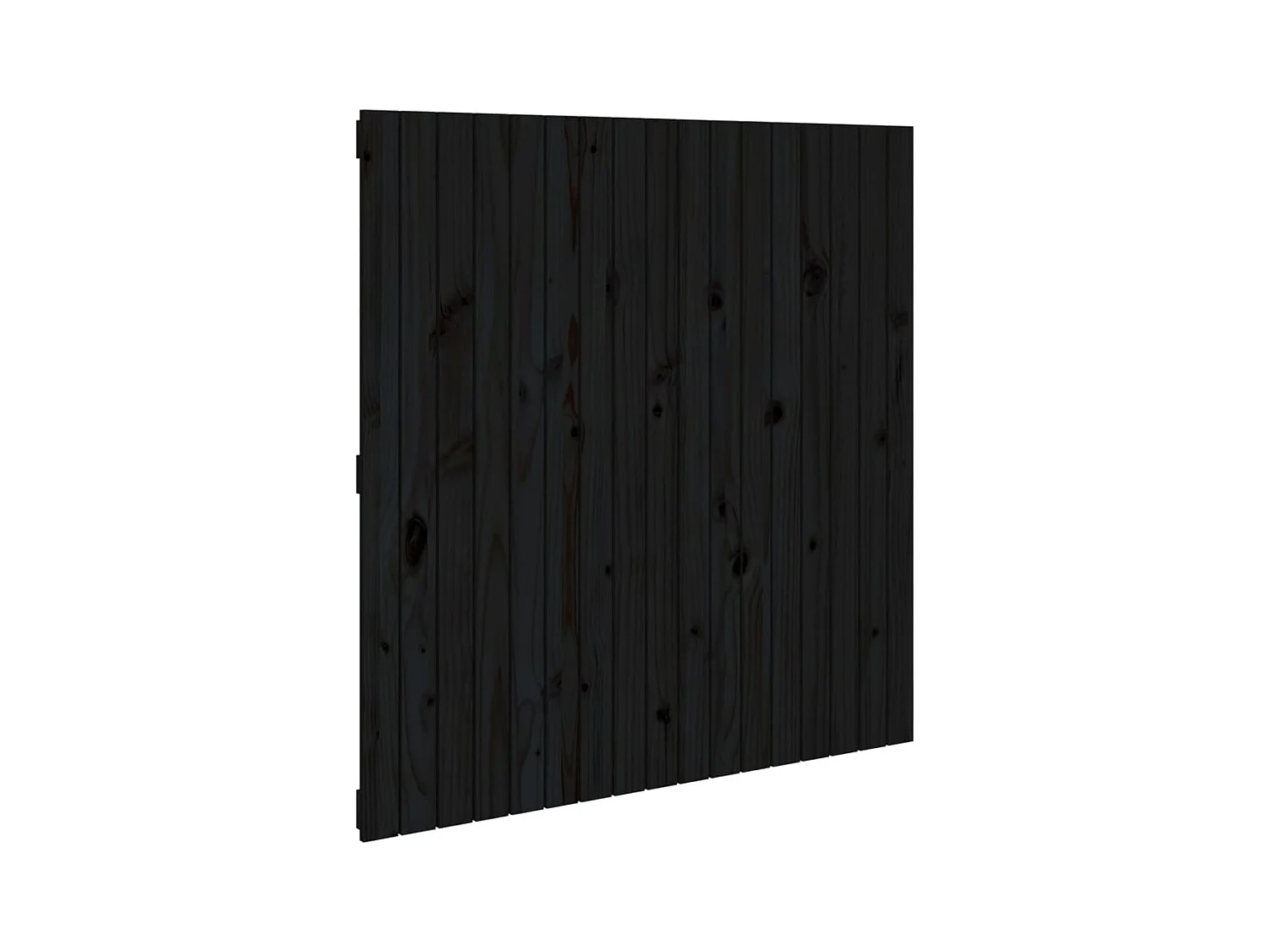 Cabecero de Cama | Cabezal de cama | Mueble de cabecero de pared madera maciza pino negro 108x3x110 cm