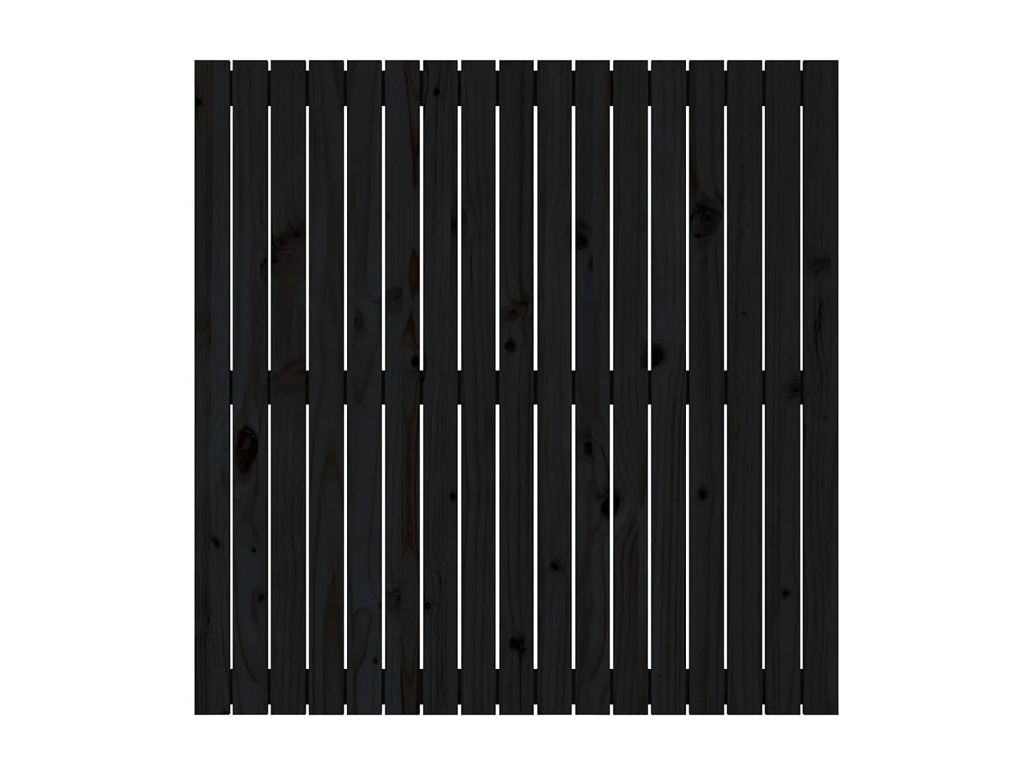 Hoofdbord | Hoofdeinde wandmontage 108x3x110 cm massief grenenhout zwart