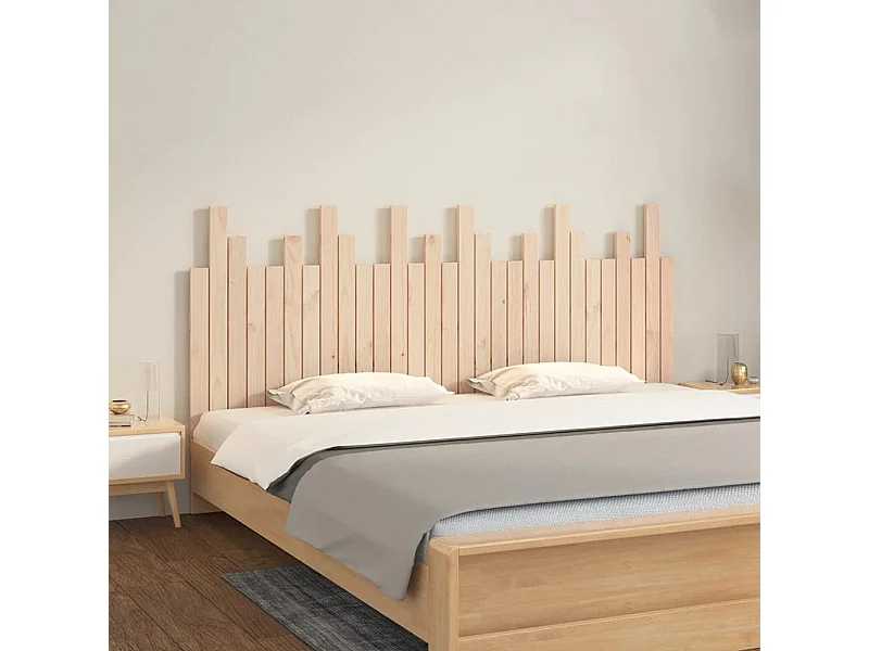Tête de lit murale | Panneau de tête pour lit Moderne  185x3x80 cm Bois massif de pin