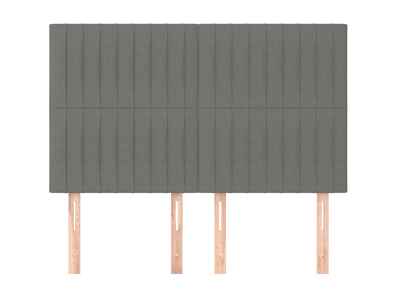 Têtes de lit | Panneaux de tête pour lit Moderne 4 pcs Gris foncé 72x5x78/88 cm Tissu