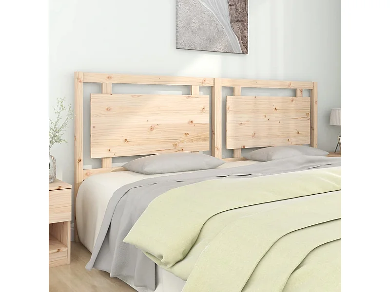 Tête de Lit | Panneau de tête pour lit Moderne 205,5x4x100 cm Bois massif de pin