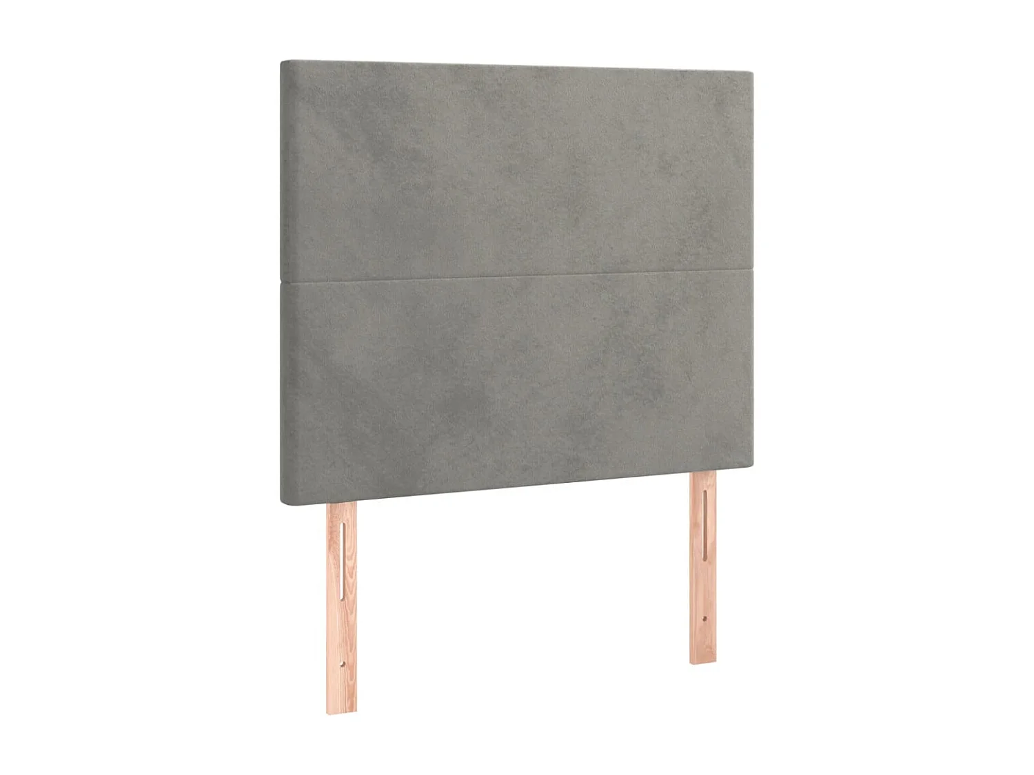 Hoofdbord | Hoofdeinde LED 100x5x118/128 cm fluweel lichtgrijs