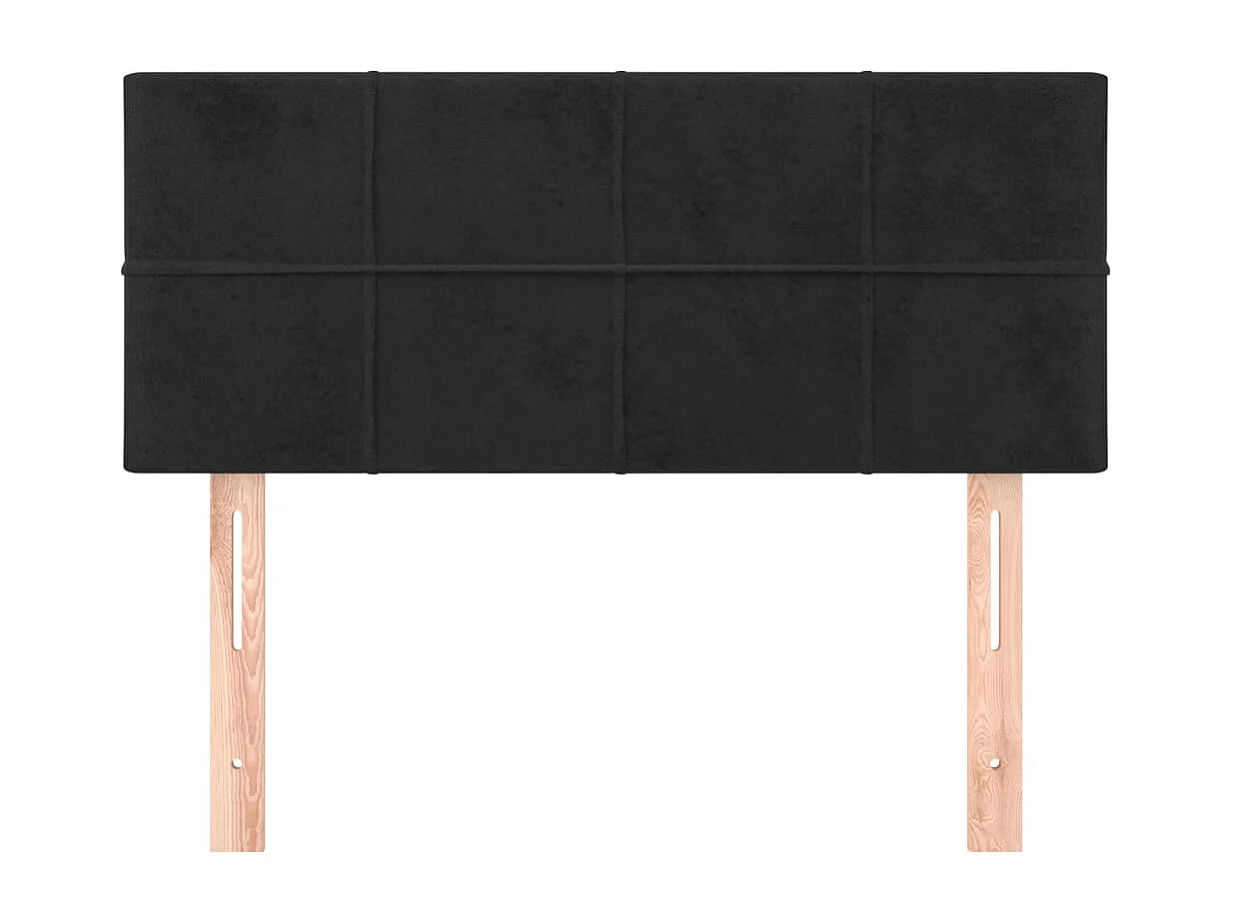 Mueble cabecero | Cabezal de cama | Cabecero de terciopelo negro 100x5x78/88 cm