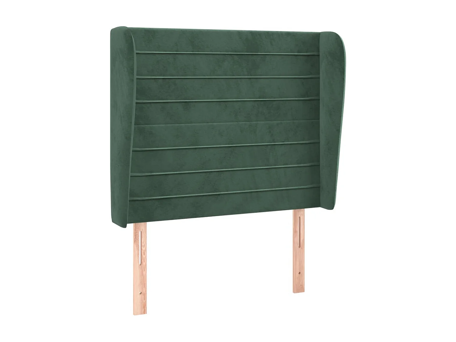 Hoofdbord | Hoofdeinde met randen 93x23x118/128 cm fluweel donkergroen