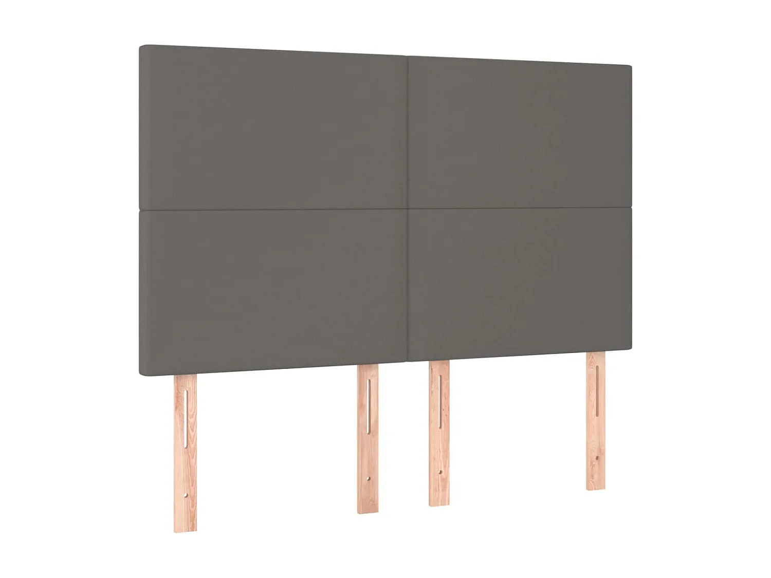 Hoofdbord | Hoofdeinde LED 144x5x118/128 cm kunstleer grijs