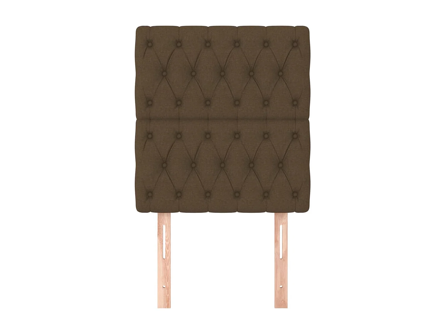 Cabeceros | Cabezal de cama | Mueble de cabecero 2 unidades de tela marrón oscuro 80x7x78/88 cm