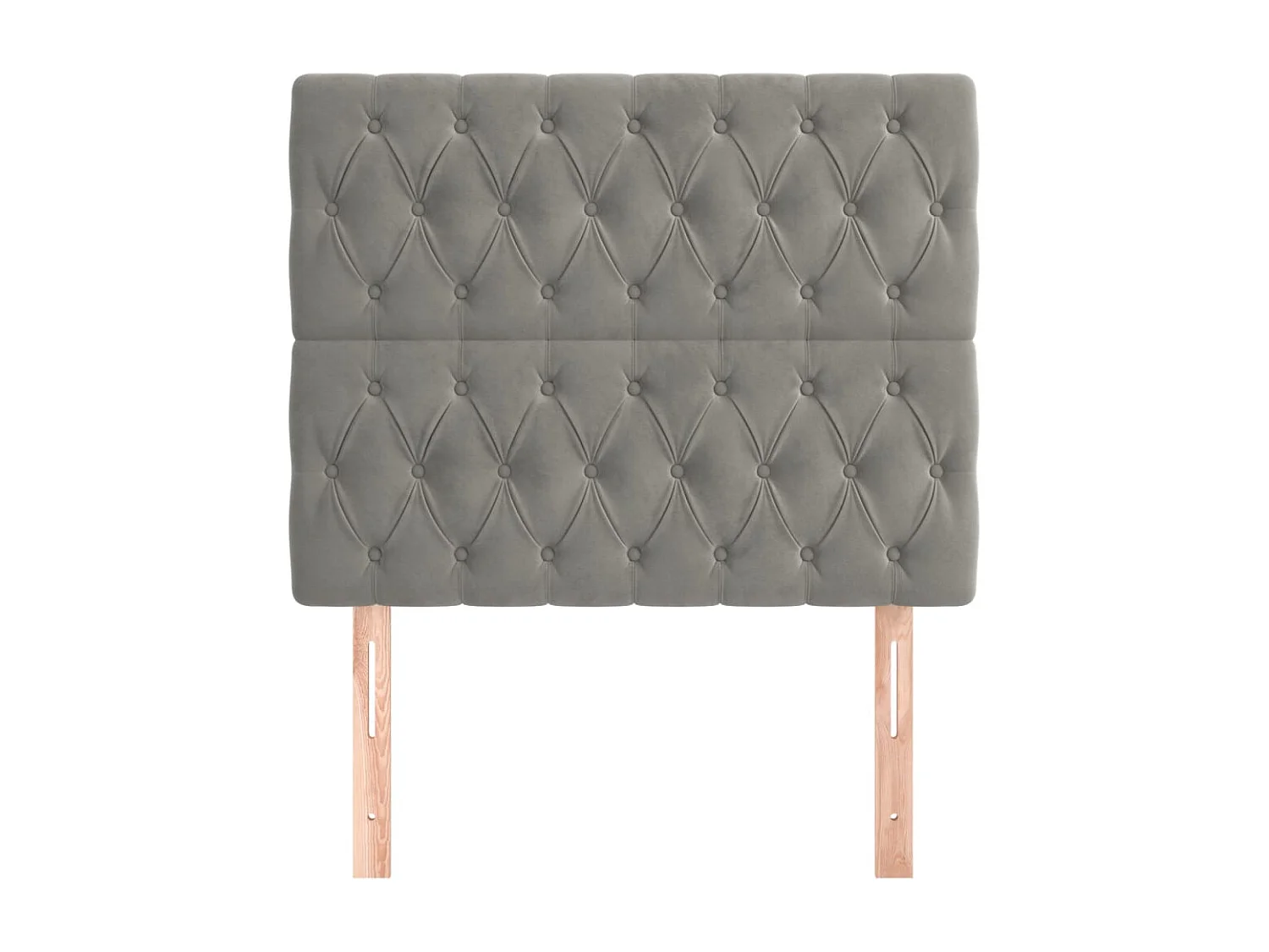 Têtes de lit | Panneaux de tête pour lit Moderne 2 pcs Gris clair 100x7x78/88 cm Velours