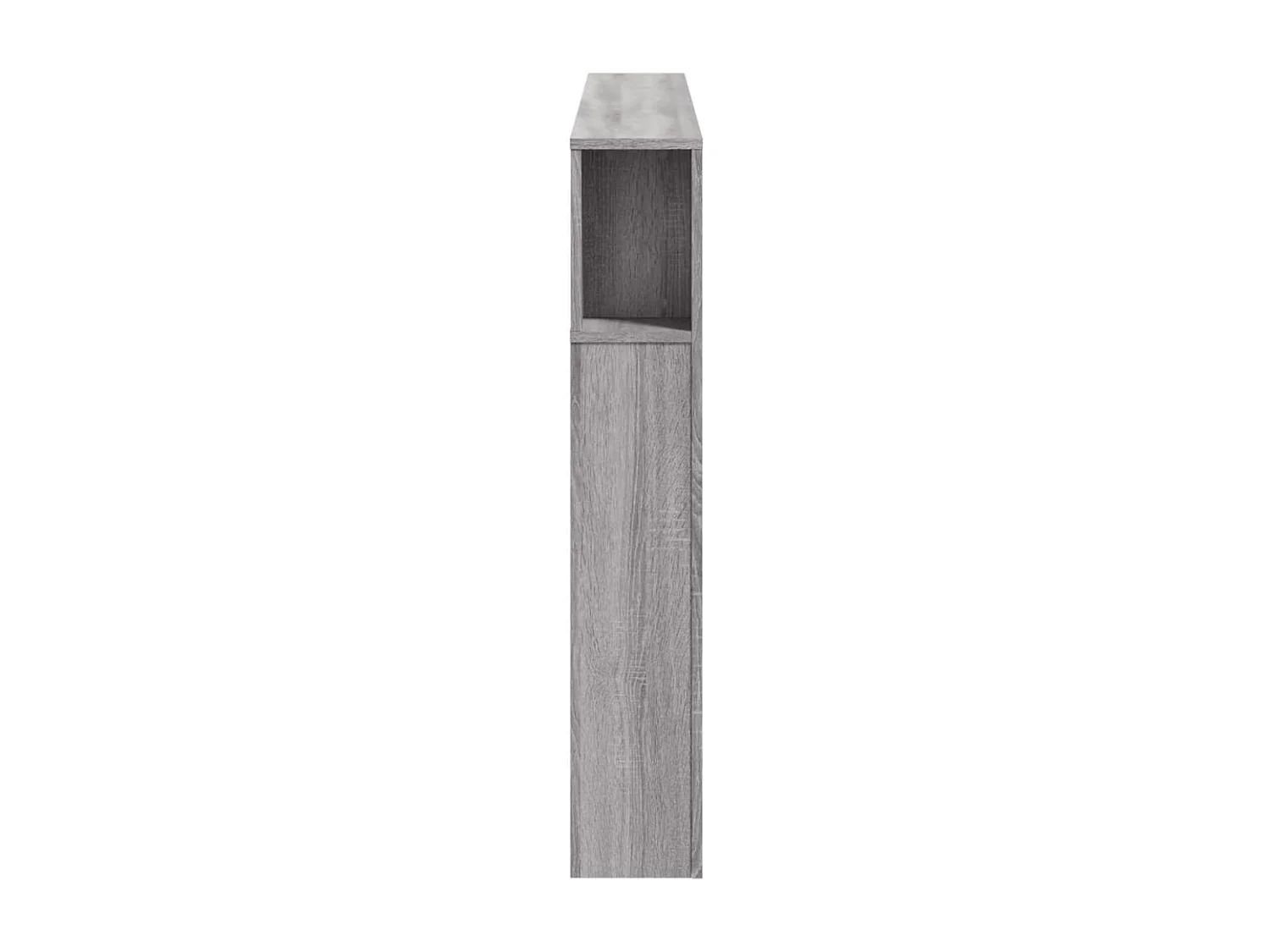Hoofdbord | Hoofdeinde met LED 160x18,5x103,5 cm bewerkt hout grijs sonoma