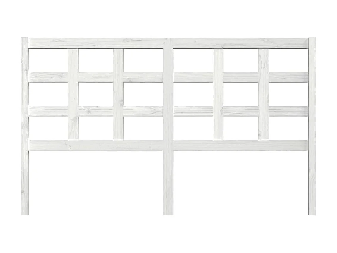Cabecero de Cama | Cabezal de cama | Mueble de cabecero madera maciza de pino blanco 165,5x4x100 cm
