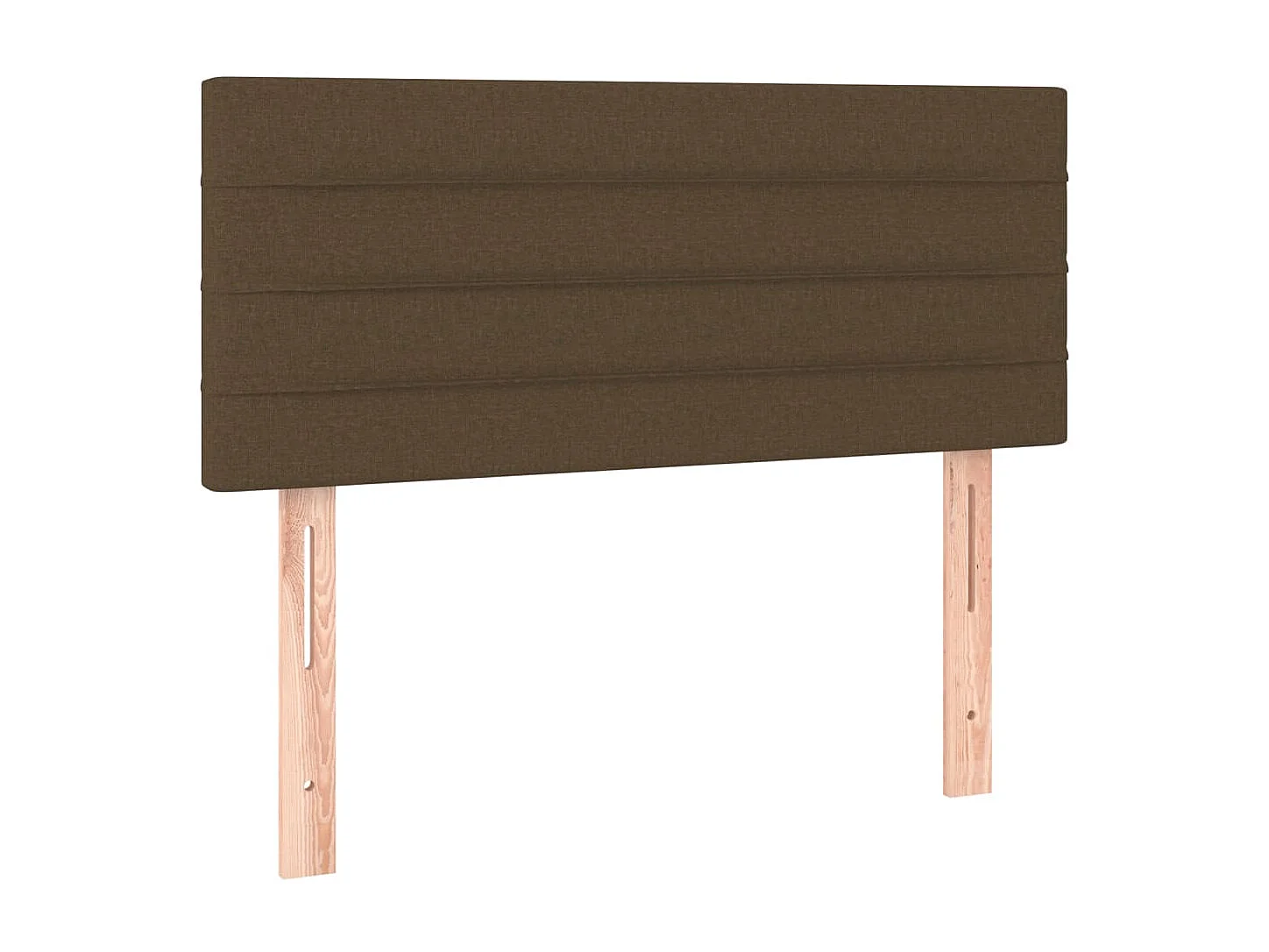 Tête de Lit | Panneau de tête pour lit Moderne à LED Marron Foncé 90x5x78/88 cm Tissu