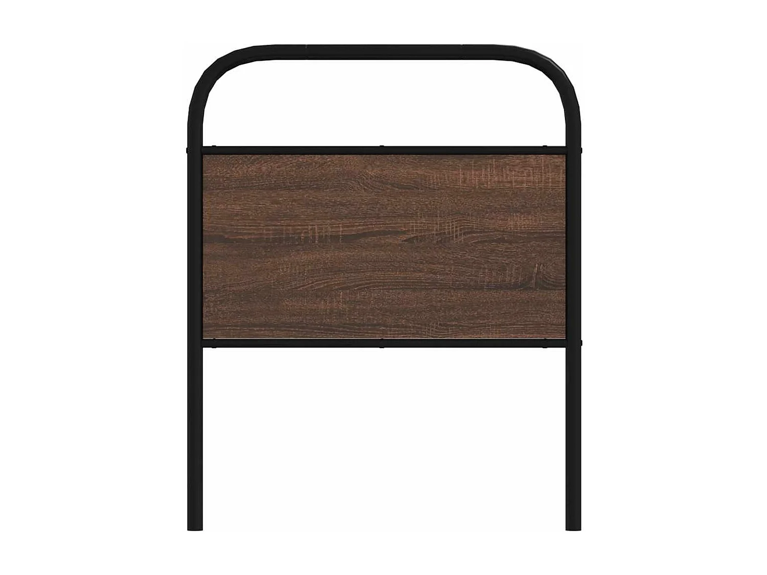 Mueble cabecero | Cabezal de cama | Cabecero de acero y madera de ingeniería marrón roble 75 cm