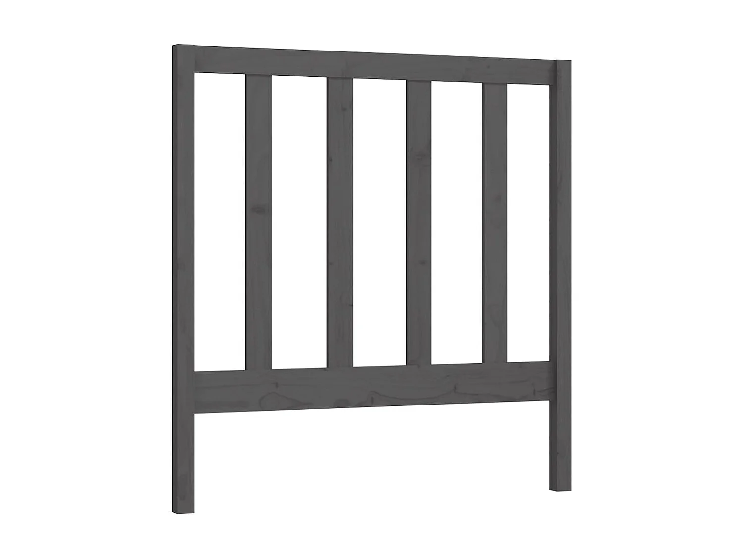 Tête de Lit | Panneau de tête pour lit Moderne Gris 96x4x100 cm Bois massif de pin