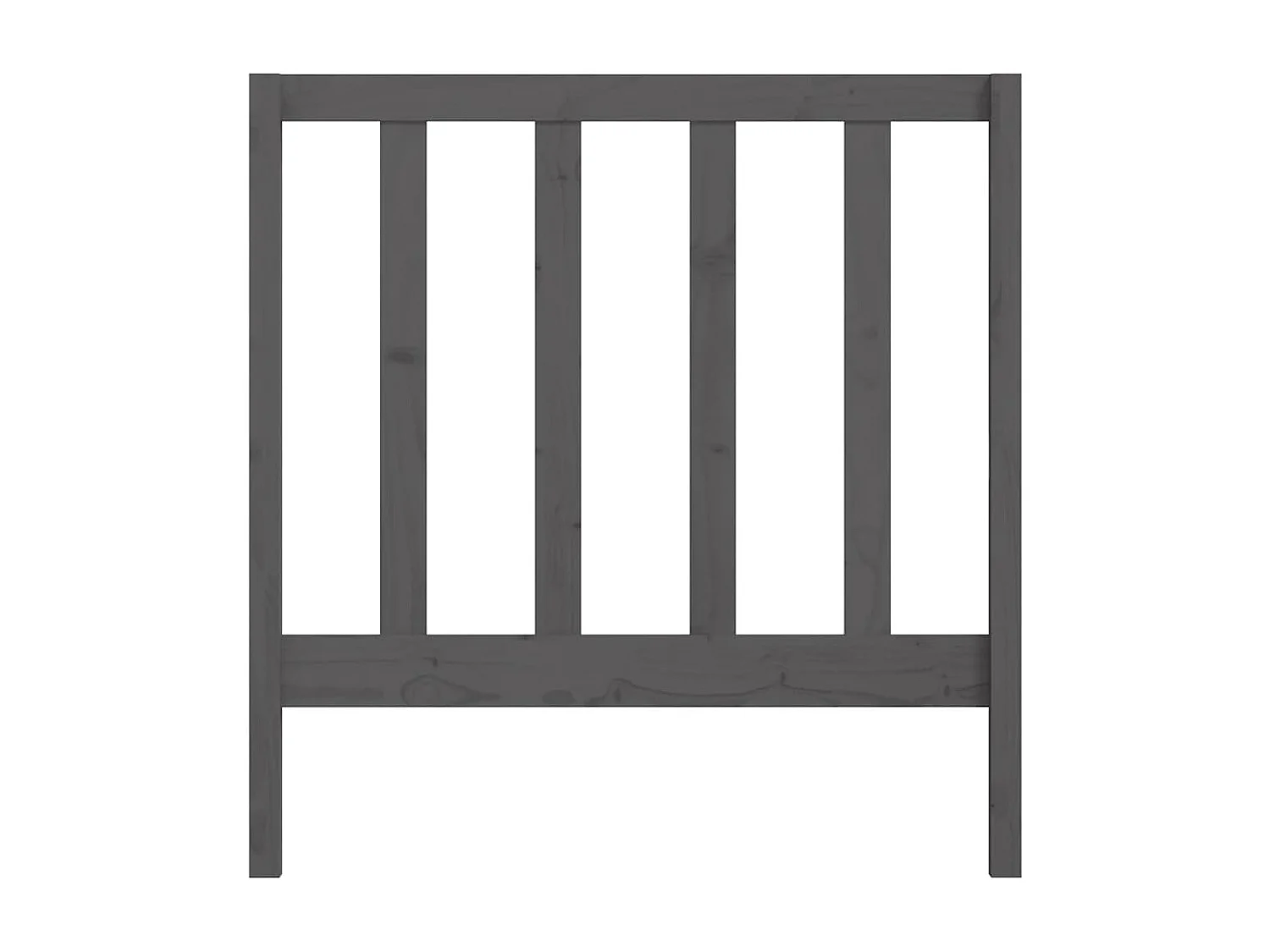 Tête de Lit | Panneau de tête pour lit Moderne Gris 96x4x100 cm Bois massif de pin