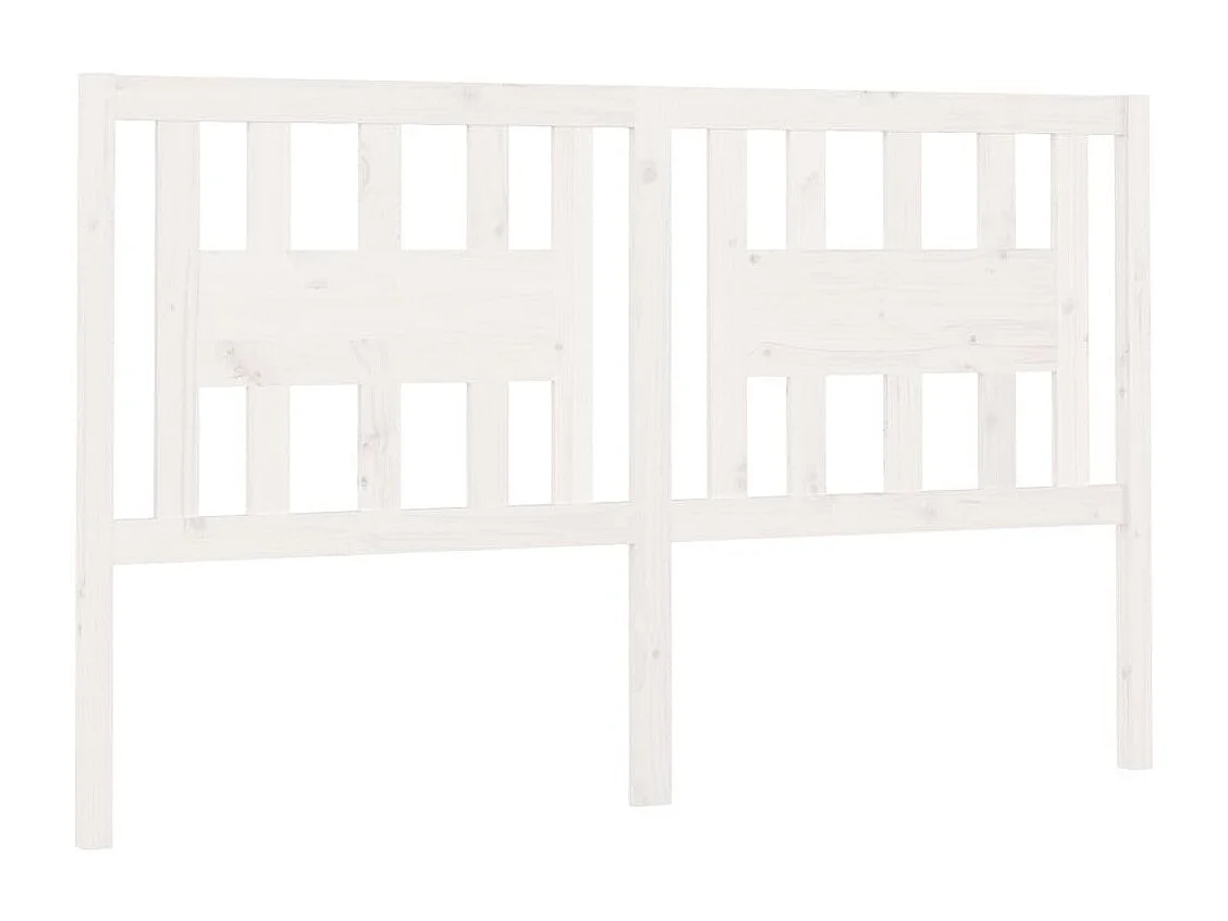 Hoofdbord | Hoofdeinde 146x4x100 cm massief grenenhout wit