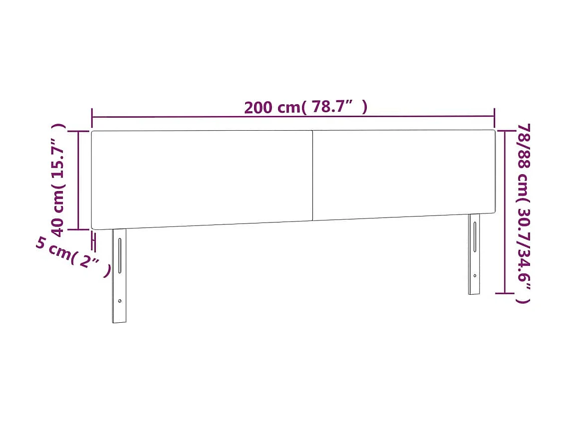 Têtes de lit | Panneaux de tête pour lit Moderne 2 pcs Cappuccino 100x5x78/88 cm Similicuir