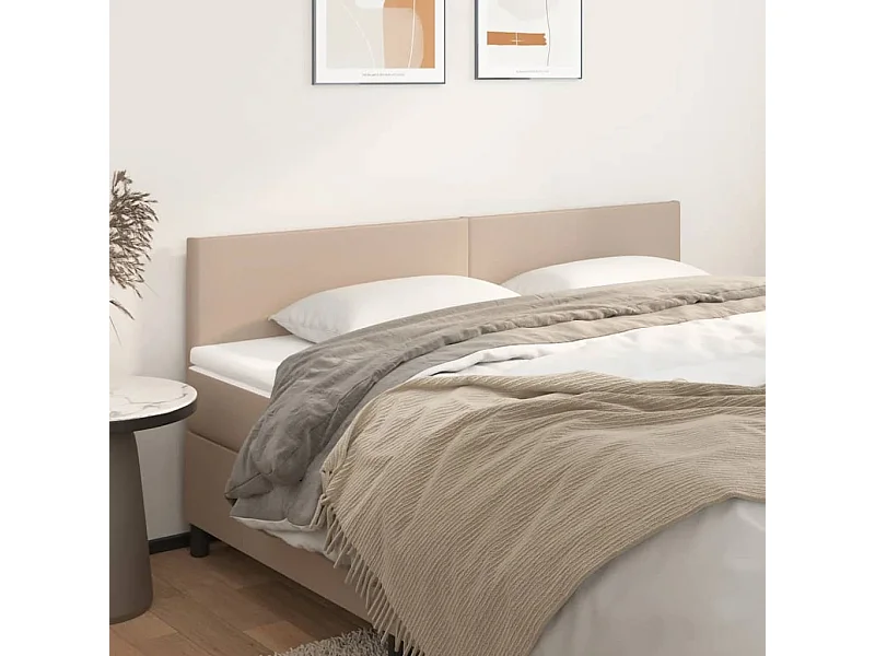Têtes de lit | Panneaux de tête pour lit Moderne 2 pcs Cappuccino 100x5x78/88 cm Similicuir