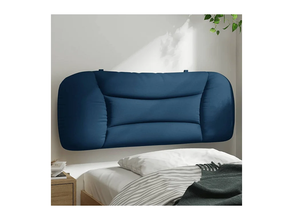 Tête de lit | Coussin de tête de lit | Tête de lit décoratif bleu 100 cm tissu
