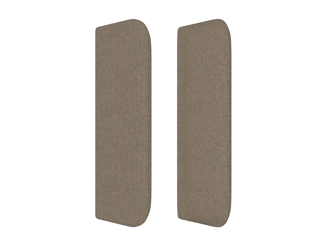 Tête de Lit | Panneau de tête pour lit Moderne avec oreilles Taupe 163x16x78/88 cm Tissu