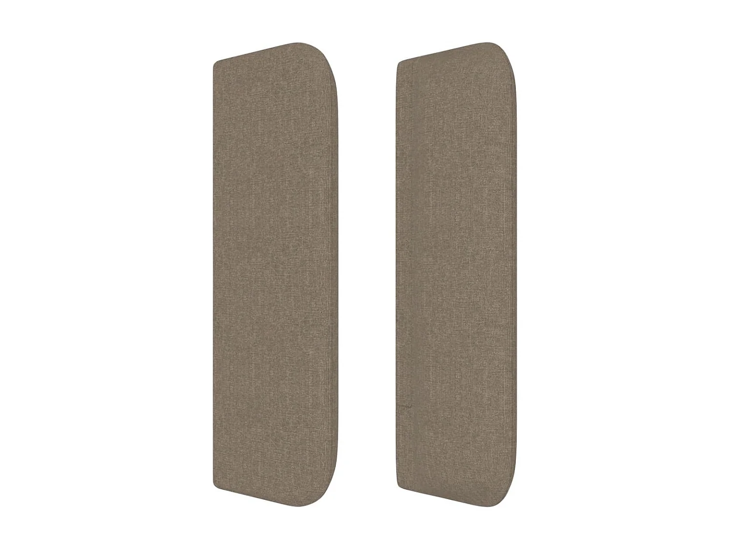 Tête de Lit | Panneau de tête pour lit Moderne avec oreilles Taupe 163x16x78/88 cm Tissu