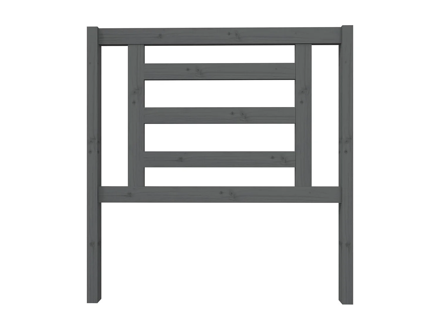 Tête de Lit | Panneau de tête pour lit Moderne Gris 96x4x100 cm Bois massif de pin
