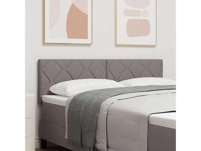 Tête de Lit | Panneau de tête pour lit Moderne en Tissu Geometric Manuel Taupe 160 cm tissu
