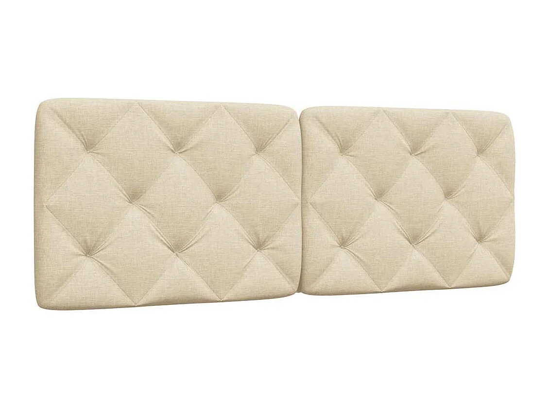 Cabecero de Cama | Cabezal de cama | Mueble de cabecero acolchado tela crema 120 cm