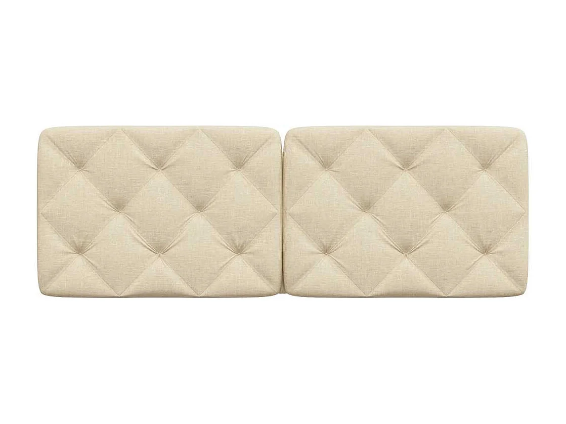 Cabecero de Cama | Cabezal de cama | Mueble de cabecero acolchado tela crema 120 cm