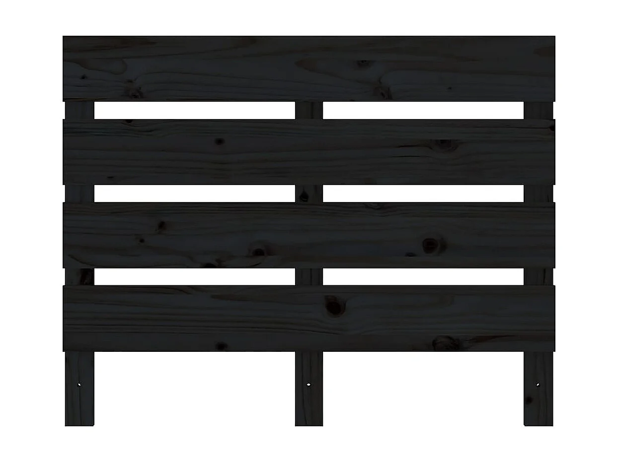 Cabecero de Cama | Cabezal de cama | Mueble de cabecero madera maciza de pino negro 100x3x80 cm