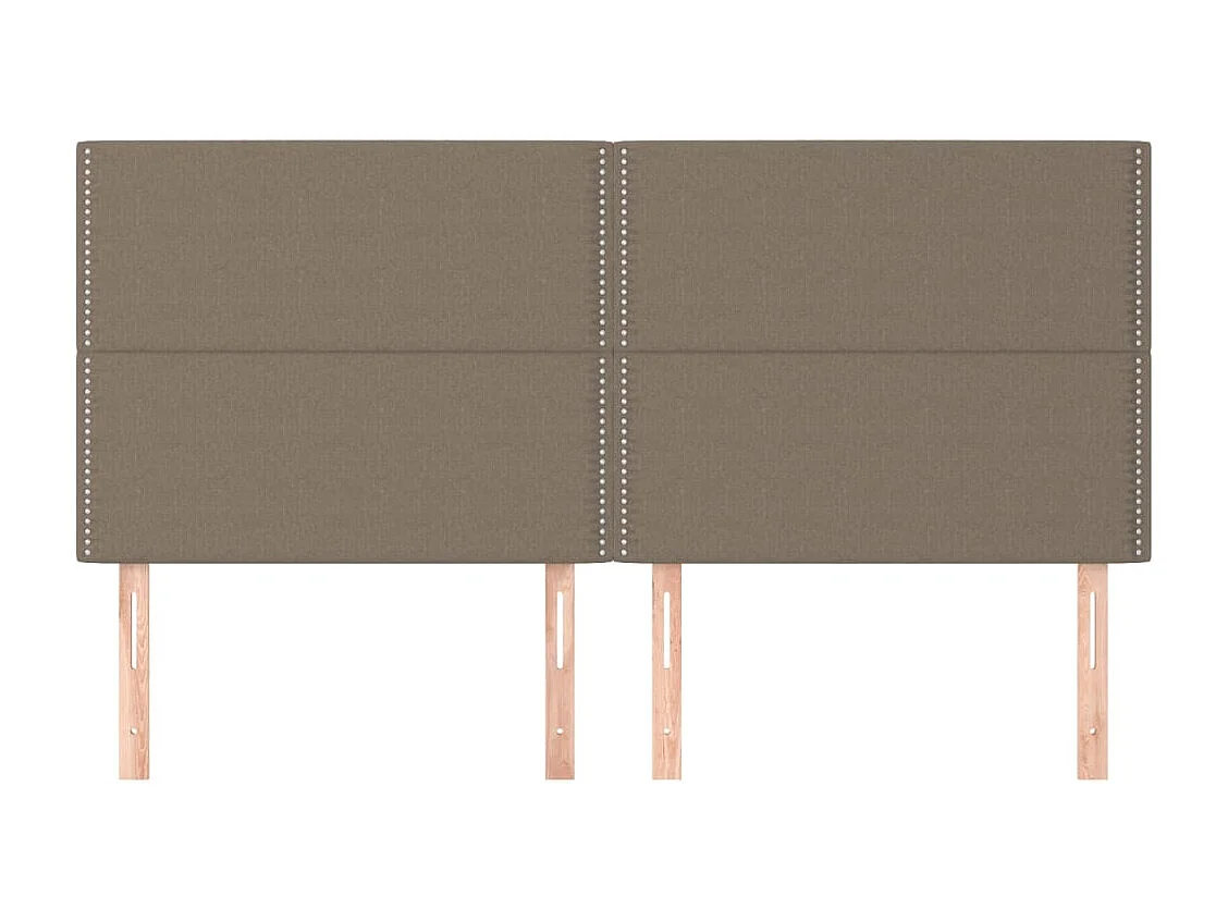 Têtes de lit | Panneaux de tête pour lit Moderne 4 pcs Taupe 100x5x78/88 cm Tissu