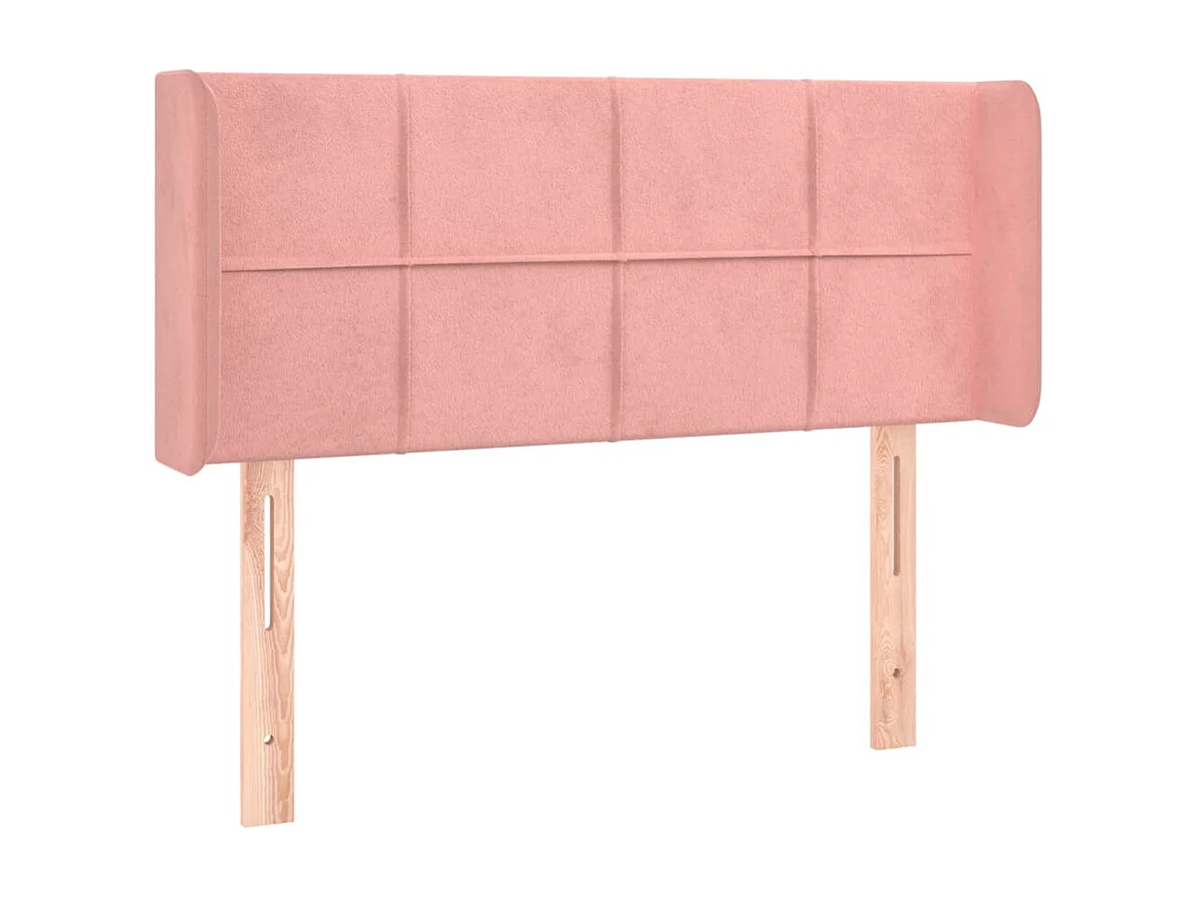 Tête de Lit | Panneau de tête pour lit Moderne avec oreilles Rose 103x16x78/88 cm Velours