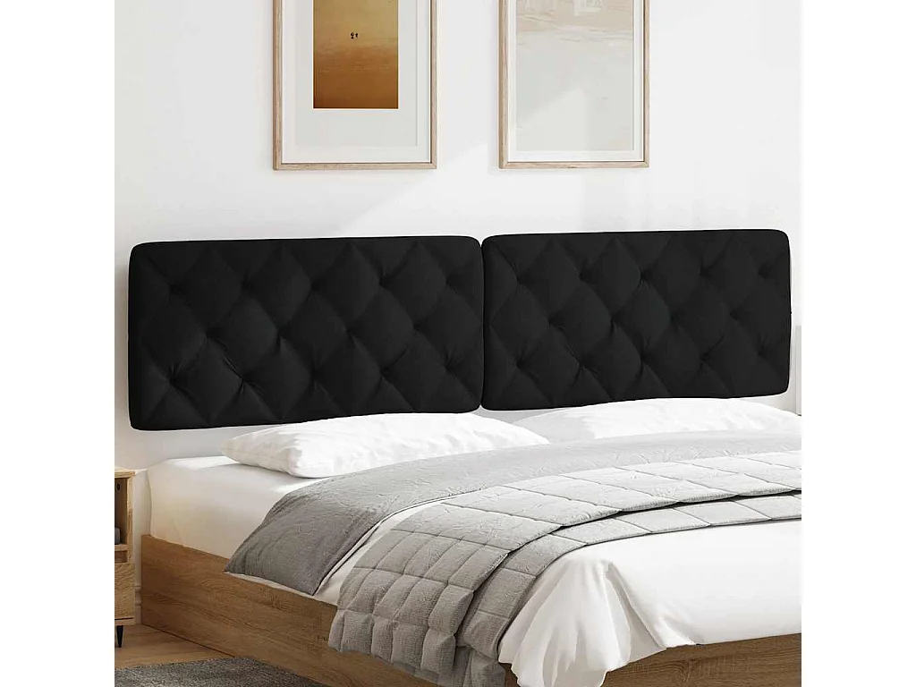 Tête de lit | Coussin de tête de lit | Tête de lit décoratif noir 200 cm tissu